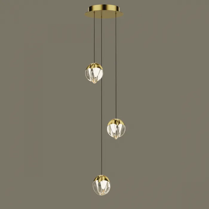 Светильник подвесной Delight Collection MD24001033 MD24001033-3A gold/clear от ImperiumLoft