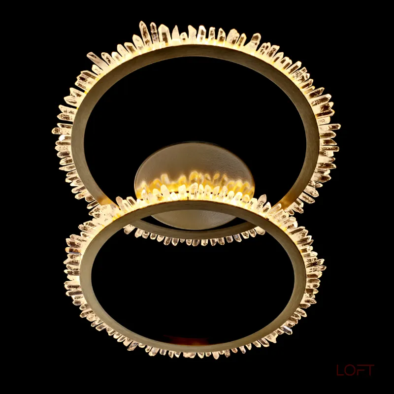 Светильник потолочный Delight Collection Quartz Halo MX20020154-2A satin gold Светильник потолочный Delight Collection Quartz Halo MX20020154-2A satin gold