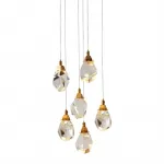 Подвесной светильник Delight Collection Crystal rock II 9701P/6R brass
