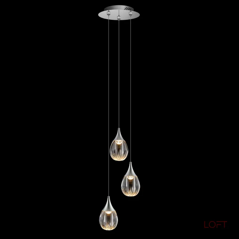 Подвесной светильник Delight Collection Stilla MD24001004-3A chrome/clear