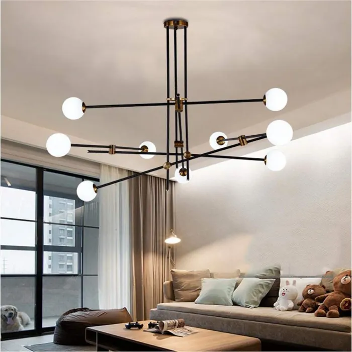 Люстра Delight Collection Bistro Globe 9389P/9 black/gold от ImperiumLoft