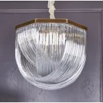Подвесная люстра Delight Collection Murano Glass A001-554 L9 brass/clear