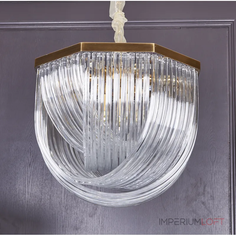 Подвесная люстра Delight Collection Murano Glass A001-554 L9 brass/clear