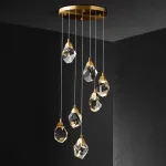 Подвесной светильник Delight Collection Crystal rock II 9701P/7R brass от ImperiumLoft