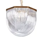 Подвесная люстра Delight Collection Murano Glass A001-554 L9 brass/clear