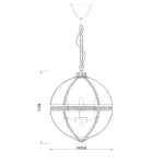 Подвесная люстра Delight Collection Residential KM0115P-4M nickel