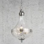 Подвесная люстра Delight Collection French Empire Glass KG0544P-4 nickel Подвесная люстра Delight Collection French Empire Glass KG0544P-4 nickel