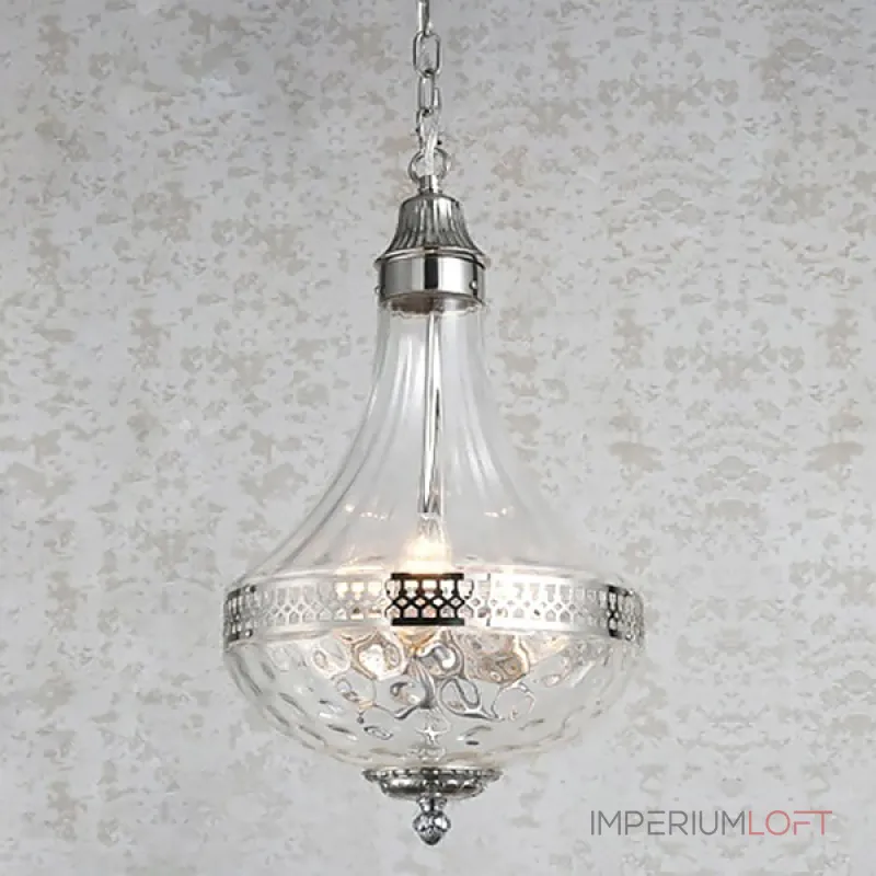 Подвесная люстра Delight Collection French Empire Glass KG0544P-4 nickel Подвесная люстра Delight Collection French Empire Glass KG0544P-4 nickel