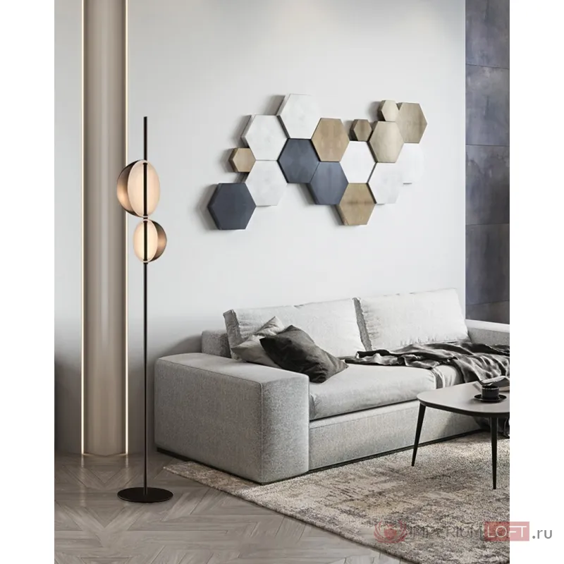 Торшер Delight Collection Floor lamp 10728F black/gold от ImperiumLoft