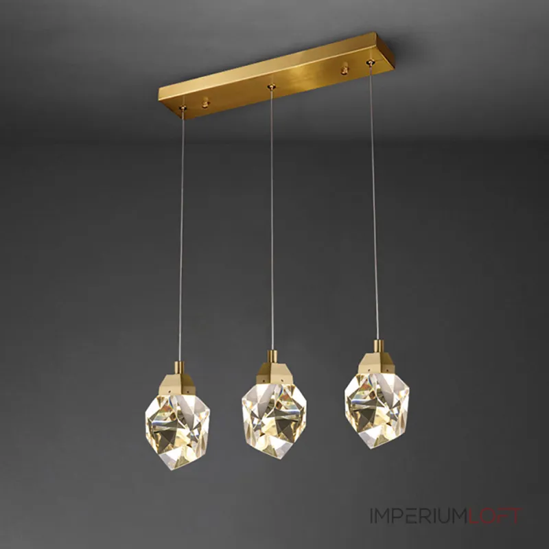 Подвесной светильник Delight Collection Crystal rock II 9701P/3L brass