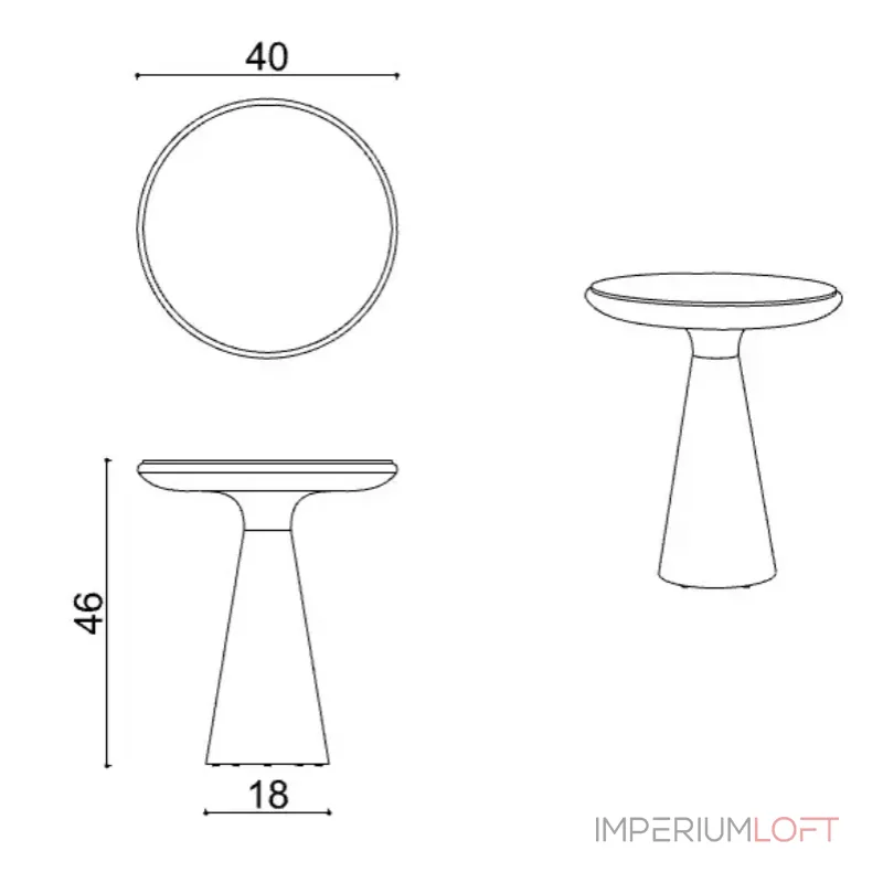 Столик приставной Delight Collection Drum Drum Side Table Small от ImperiumLoft Столик приставной Delight Collection Drum Drum Side Table Small от ImperiumLoft