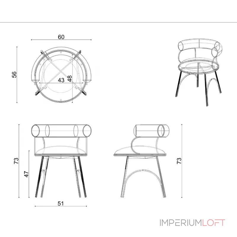 Стул Delight Collection Round Round Chair Стул Delight Collection Round Round Chair