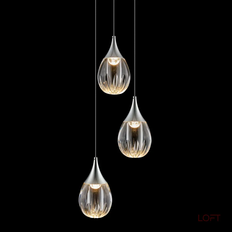 Подвесной светильник Delight Collection Stilla MD24001004-3A chrome/clear