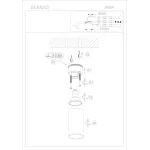 Накладной светильник Denkirs DK2005 DK2008-BK Цвет арматуры черный Цвет плафонов черный
