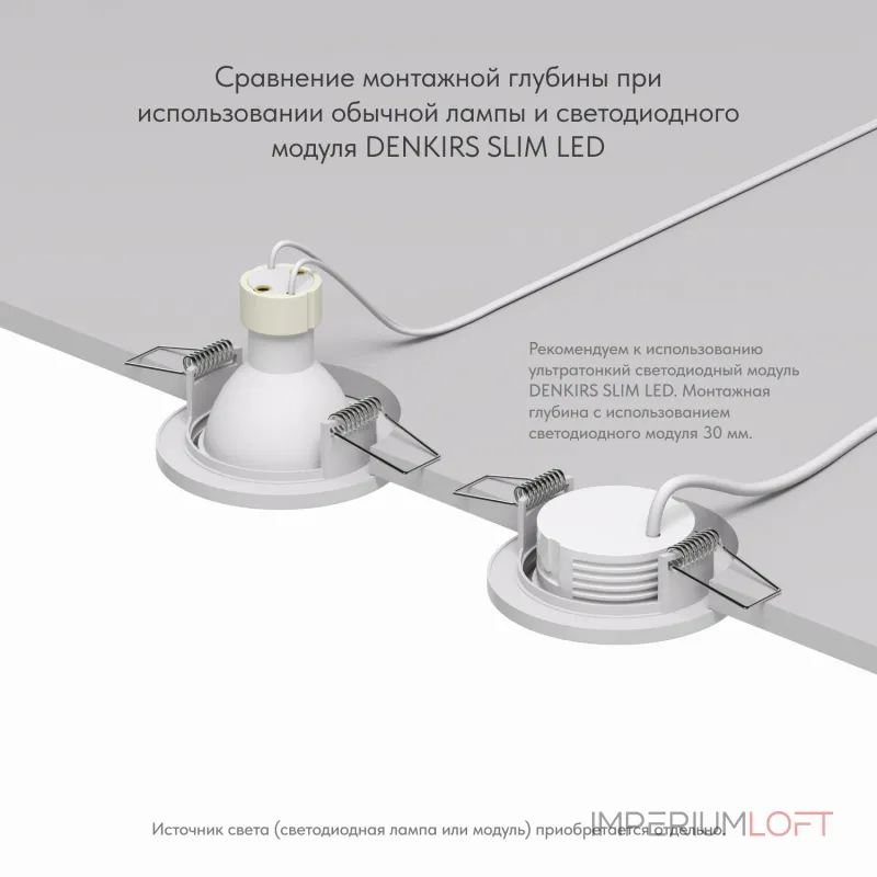 Встраиваемый светильник Denkirs DK2030 DK2030-WH