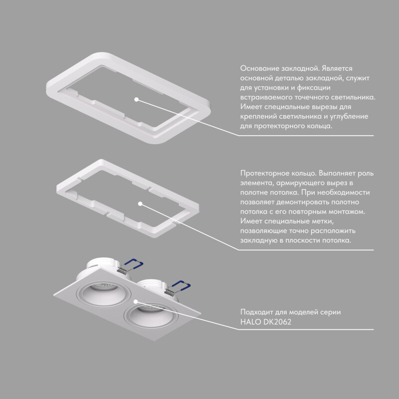 Рамка на 1 светильник Denkirs SCB DK2062-SCB от ImperiumLoft Рамка на 1 светильник Denkirs SCB DK2062-SCB от ImperiumLoft