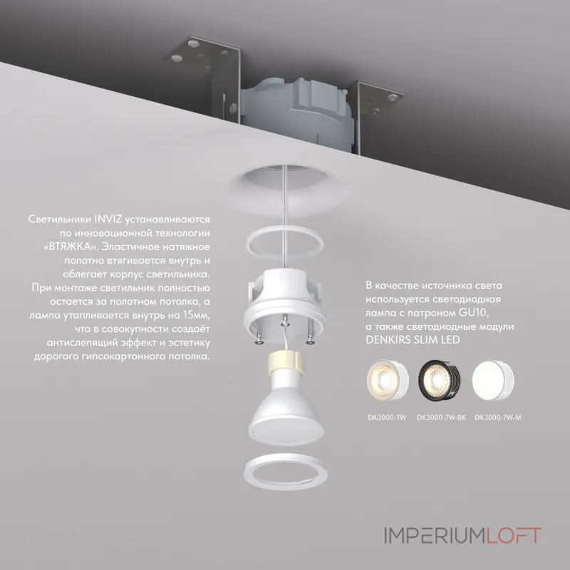 Встраиваемый светильник Denkirs INVIZ DK2080-WH Встраиваемый светильник Denkirs INVIZ DK2080-WH