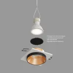 Встраиваемый светильник Denkirs DK2400 DK2402-GD Цвет арматуры золото