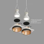 Встраиваемый светильник Denkirs DK2400 DK2422-GD Цвет арматуры золото от ImperiumLoft