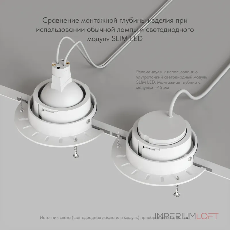 Встраиваемый светильник Denkirs DK3055 DK3055-WH от ImperiumLoft