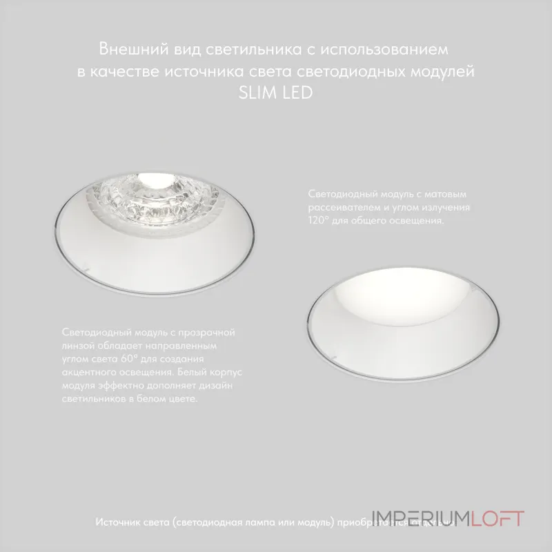 Встраиваемый светильник Denkirs DK3055 DK3055-WH от ImperiumLoft