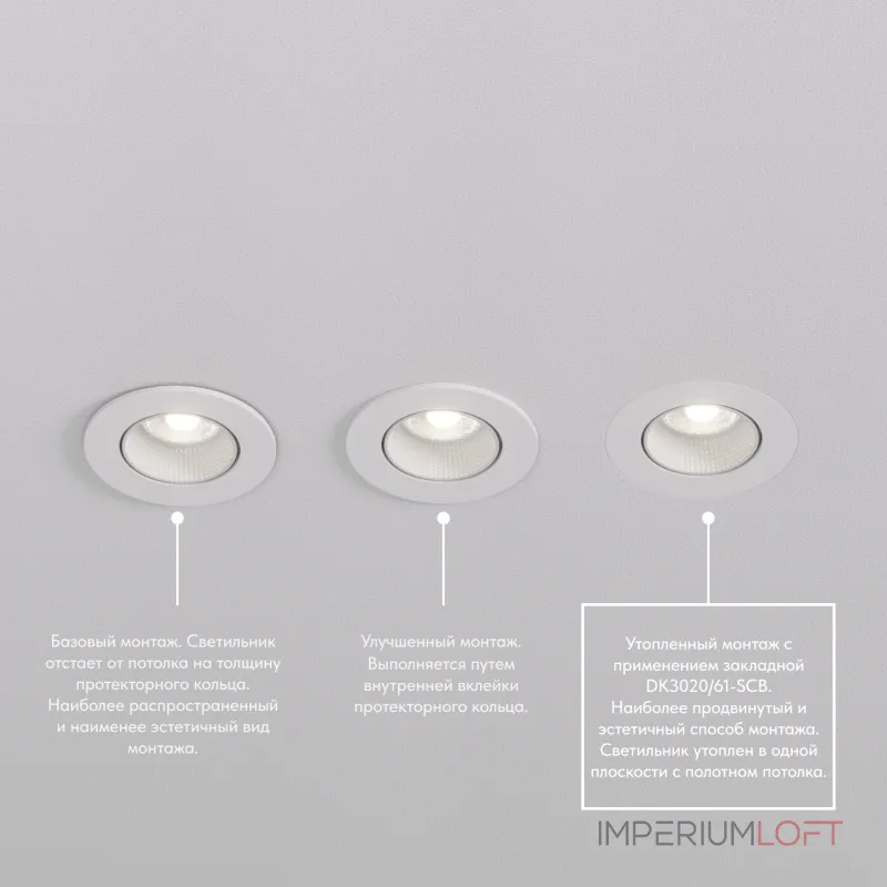Встраиваемый светильник Denkirs DK3020 DK3061-WH от ImperiumLoft Встраиваемый светильник Denkirs DK3020 DK3061-WH от ImperiumLoft