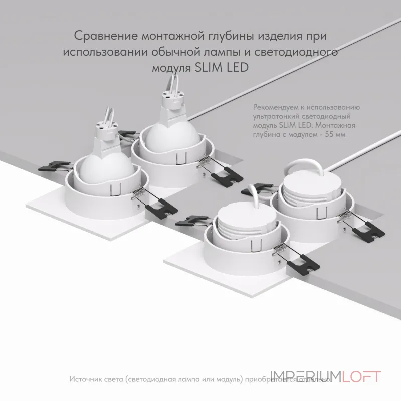 Встраиваемый светильник Denkirs DK3022 DK3072-WH