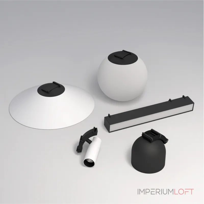 Поворотный светильник для трека-ремня Denkirs Belty Spot DK5546-BW+BK