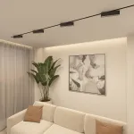 Поворотный однофазный трековый светильник Denkirs Edder DK6444-BK