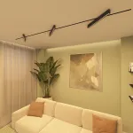 Поворотный однофазный трековый светильник Denkirs Edder DK6634-BK