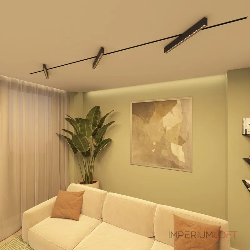 Поворотный однофазный трековый светильник Denkirs Edder DK6634-BK