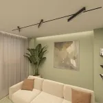 Поворотный однофазный трековый светильник Denkirs Edder DK6644-BK