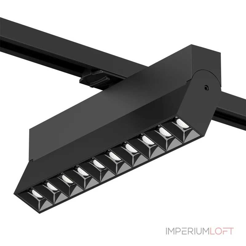 Поворотный однофазный трековый светильник Denkirs Edder DK6646-BK