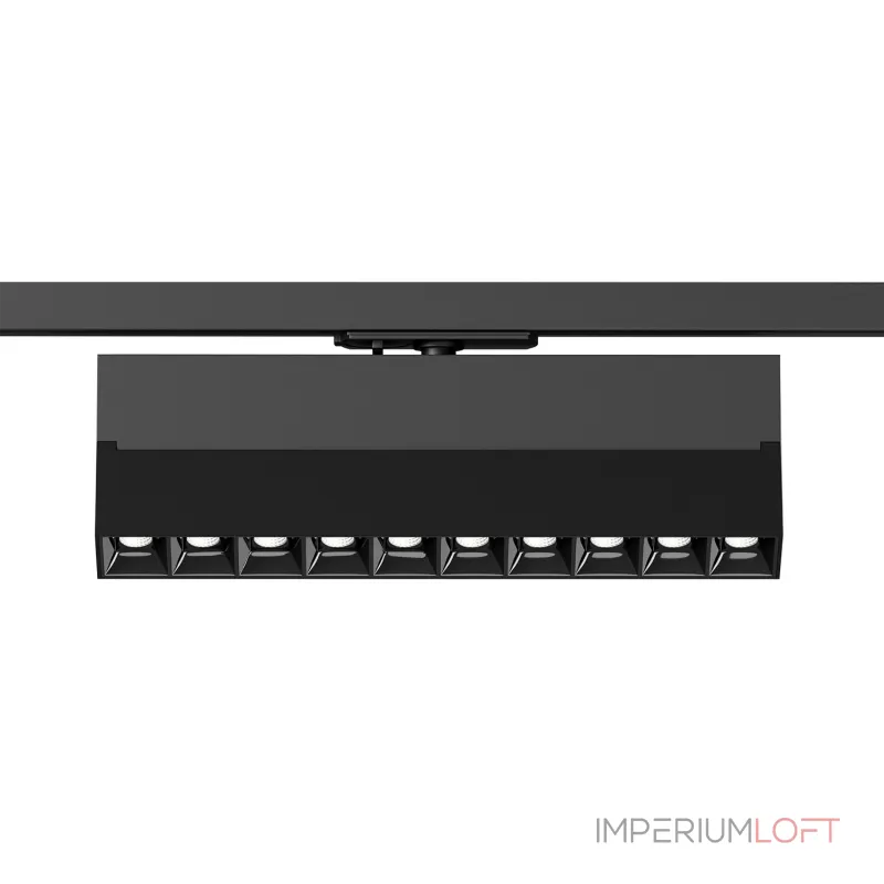 Поворотный однофазный трековый светильник Denkirs Edder DK6646-BK