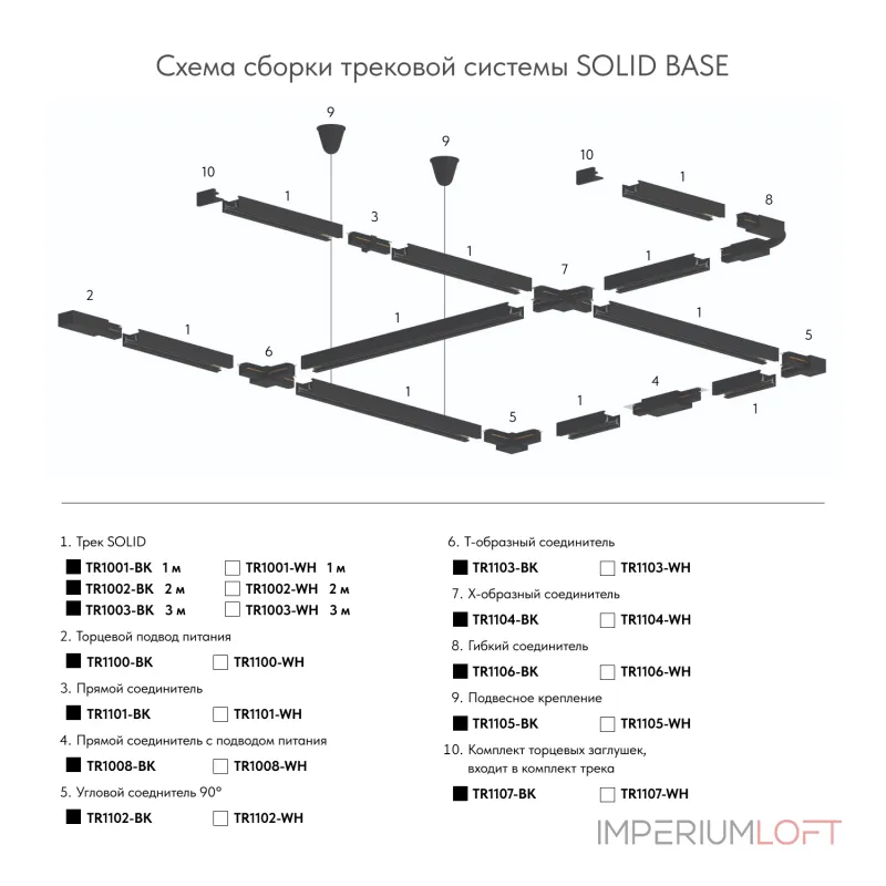 Заглушка для трека Denkirs DK Track Black TR1107-BK от ImperiumLoft Заглушка для трека Denkirs DK Track Black TR1107-BK от ImperiumLoft
