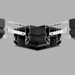Соединитель угловой L-образный для треков встраиваемых Denkirs SMART ONE TR2026-BK от ImperiumLoft