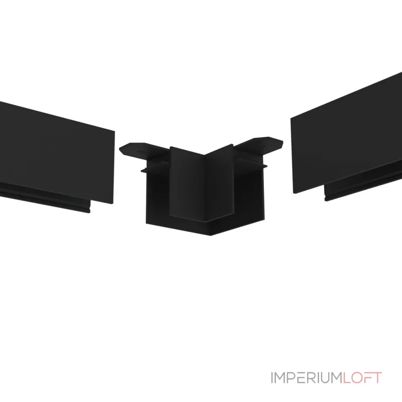 Соединитель угловой внутренний для треков встраиваемых Denkirs TR2102 TR2102-BK Цвет арматуры черный от ImperiumLoft
