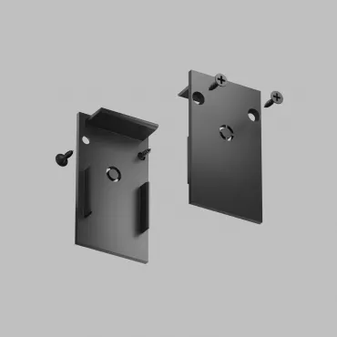 Торцевые заглушки для шинопровода черные (комплект 2 шт) Denkirs Smart Base TR2107-BK
