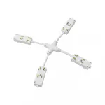 Гибкий Х-образный, электрический коннектор трека Denkirs Smart Hide TR2116-WH