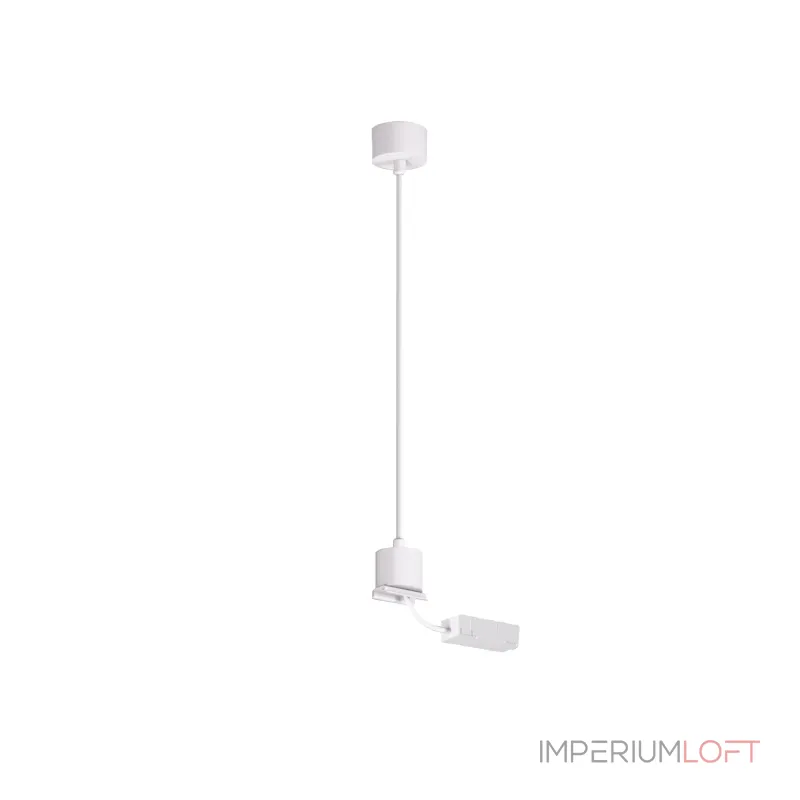 Подвод питания для подвесного монтажа трека Denkirs Smart Base TR2124-WH