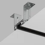 Профиль встраиваемый с нишей [ Denkirs TR3030 TR3030-AL Цвет арматуры серый Цвет плафонов голубой от ImperiumLoft