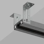 Профиль встраиваемый с нишей [ Denkirs TR3030 TR3030-AL Цвет арматуры серый Цвет плафонов голубой от ImperiumLoft