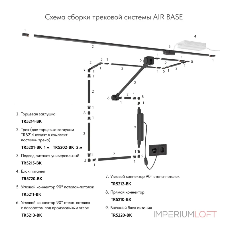 Трек Denkirs Air Base TR5201-BK от ImperiumLoft Трек Denkirs Air Base TR5201-BK от ImperiumLoft