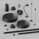 Накладное основание с возможностью подачи питания треку-ремню Denkirs Belty Base TR5512-BK