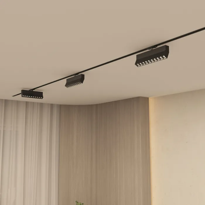 Поворотный однофазный трековый светильник Denkirs Edder DK6646-BK от ImperiumLoft