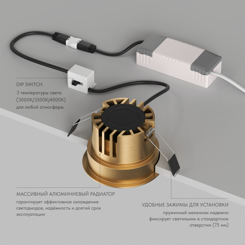 Точечный светильник Denkirs SHINE GLOW DK2430-SB