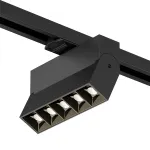 Поворотный однофазный трековый светильник Denkirs Edder DK6436-BK