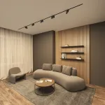 Поворотный однофазный трековый светильник Denkirs Edder DK6436-BK