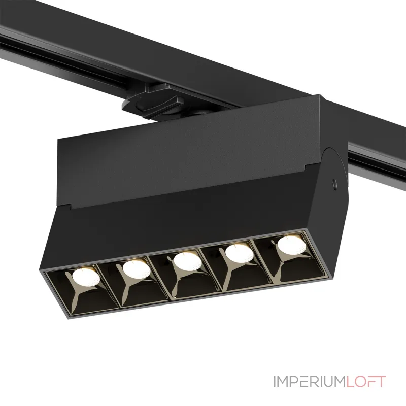 Поворотный однофазный трековый светильник Denkirs Edder DK6436-BK