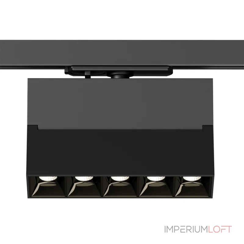 Поворотный однофазный трековый светильник Denkirs Edder DK6436-BK